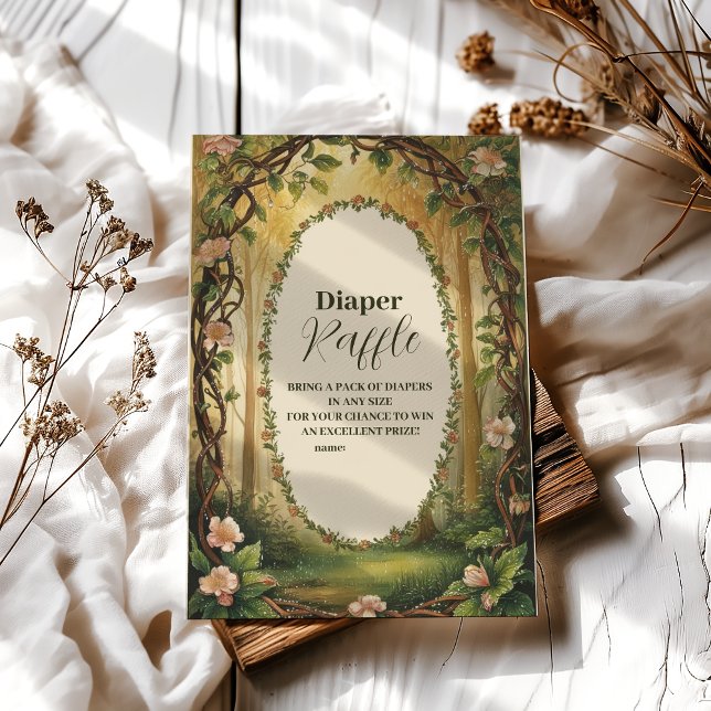Carte D'accompagnement Storybook Woodland Forest Raffer Diapper (Créateur téléchargé)