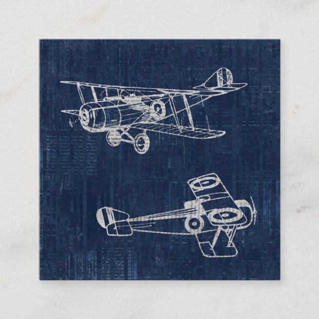 Carte D'accompagnement Style de texte et de script du journal de l'avion  (Devant)