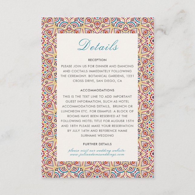 Carte D'accompagnement Style géométrique Étincelles Mariage métallique en (Devant)