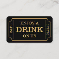 Style Ticket Gras "Savourez Un Verre Sur Nous" Mod