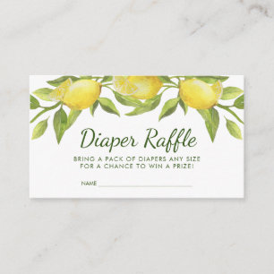 Carte D'accompagnement Sucré Citrons & Baby shower verdoyant Raffle de co