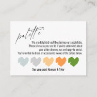 Suggestions de palette de couleurs simples Mariage