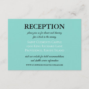 Carte D'accompagnement Suite Mariage de la mariée Réception traditionnell
