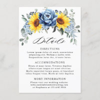 Sunflower Dusty Blue Slate Peony Détails du Mariag