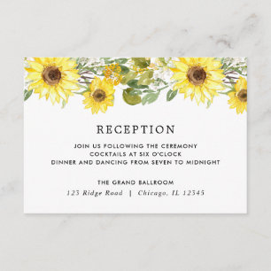 Carte D'accompagnement  Sunflower mariages
