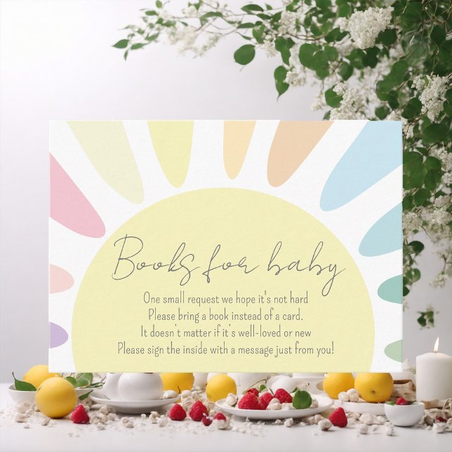 Carte D'accompagnement Sunshine Baby shower Livres Pour Baby shower (Créateur téléchargé)