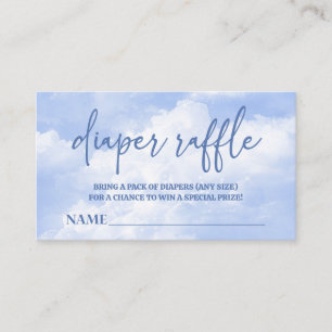 Carte D'accompagnement Sur Cloud Neuf Baby shower Bleu Déchets Raffin