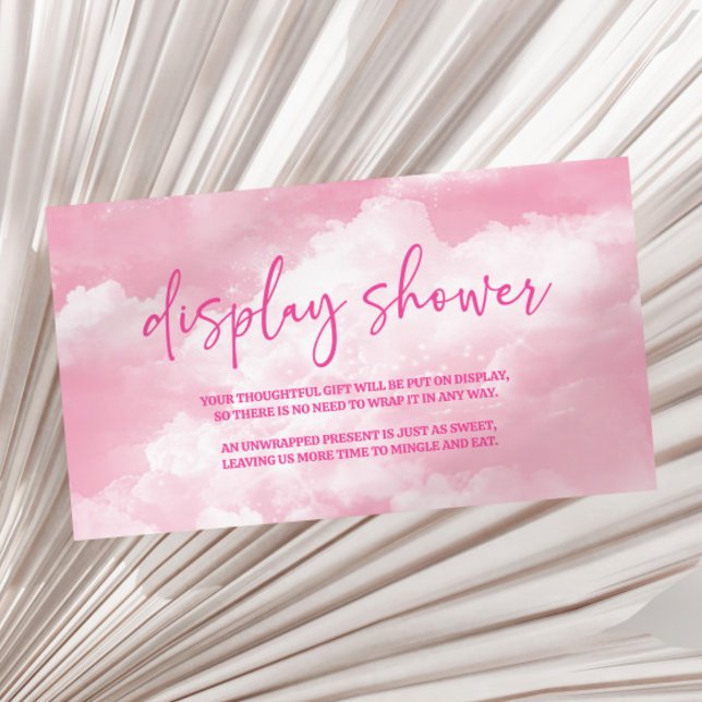 Carte D'accompagnement Sur Cloud Neuf Baby shower rose Écran douche (Créateur téléchargé)