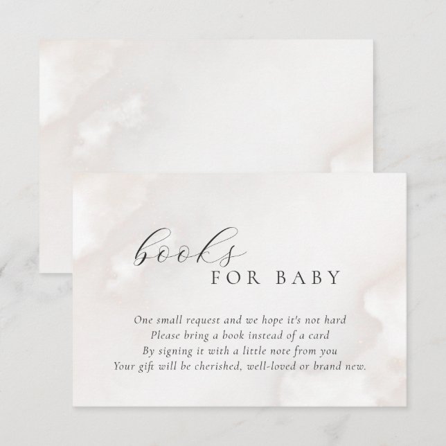 Carte D'accompagnement Sur Cloud Neuf livres Baby showers pour bébé (Devant / Derrière)