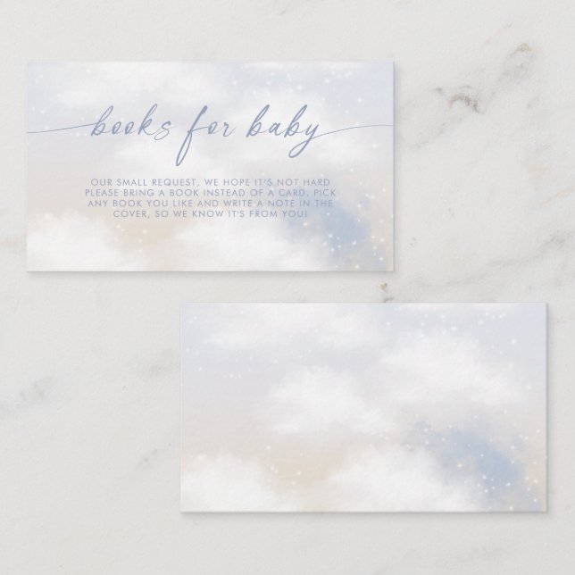 Carte D'accompagnement Sur Cloud Neuf Livres Dreamy Clouds Pour Bébé (Devant / Derrière)