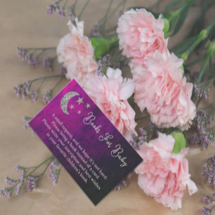 Carte D'accompagnement Sur La Lune Livres Baby shower Pour Bébé