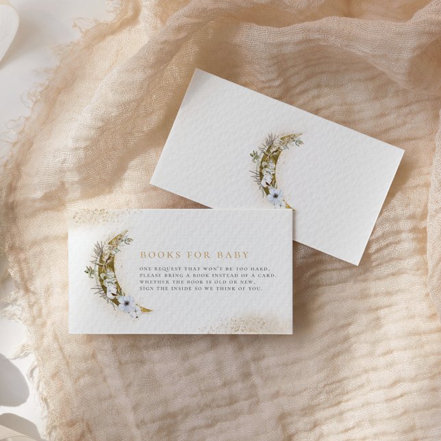 Carte D'accompagnement Sur la lune Livres Boho pour Baby Encape Card (Créateur téléchargé)