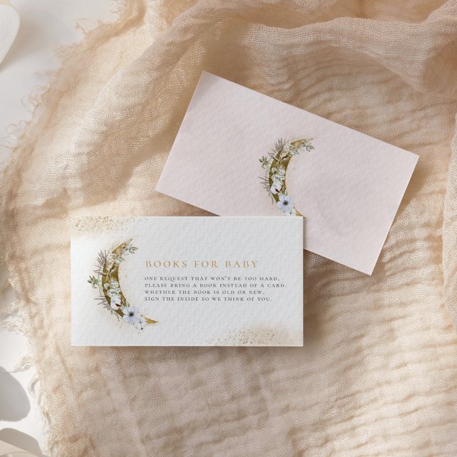 Carte D'accompagnement Sur la lune Livres Boho pour Baby Encape Card (Créateur téléchargé)