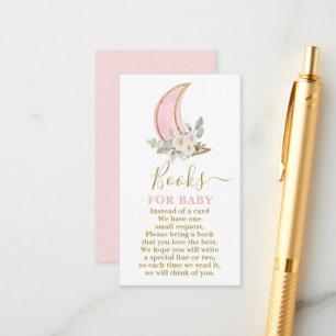 Carte D'accompagnement Sur la lune Livres pour Baby Girl Card