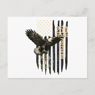 Carte D'accompagnement Sur le dos aigle et drapeau 250 ans 1776-2026 250e