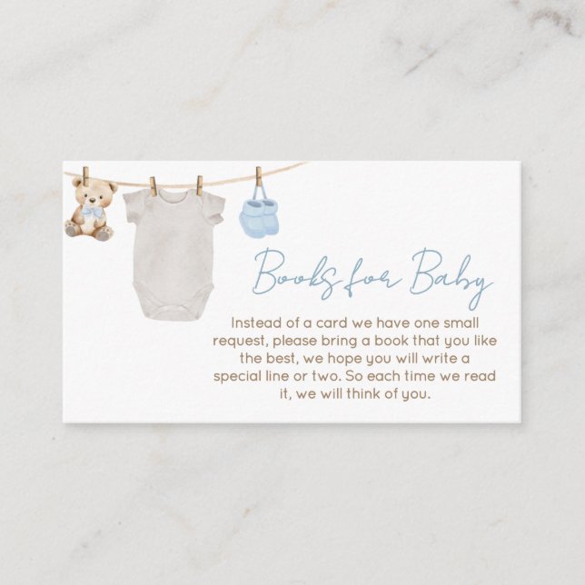 Carte D'accompagnement Sweet Baby Clothesline Baby showers Livres pour bé (Devant)
