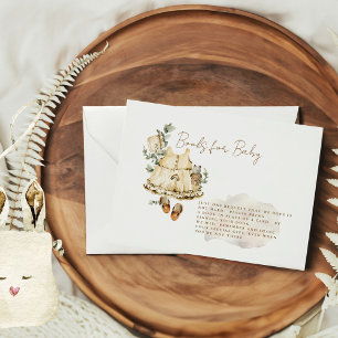 Carte D'accompagnement Sweet Baby Girl Boho Livres Pour Boîtier Bébé