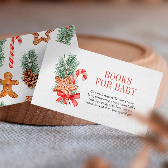 Carte D'accompagnement Sweet Cookie Livres De Noël Pour Bébé (Créateur téléchargé)