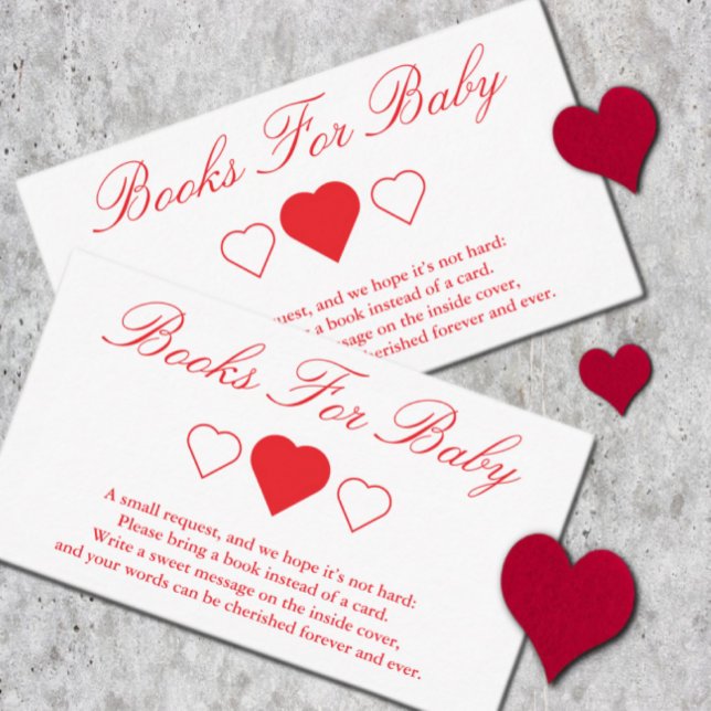 Carte D'accompagnement Sweet Hearts Baby showers Livres Pour Bébé (Créateur téléchargé)