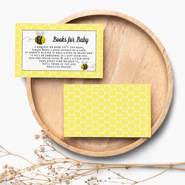 Carte D'accompagnement Sweet Little Honey Bee Baby showers Livres Pour Bé (Créateur téléchargé)