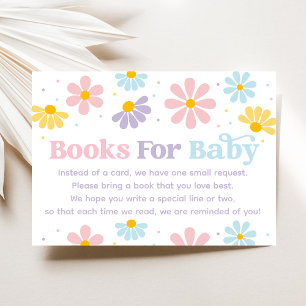Carte D'accompagnement Sweet Pastel Daisy Baby shower Demande de réservat
