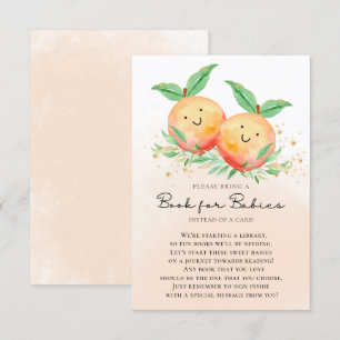 Carte D'accompagnement Sweet Peaches Twins Baby shower Livre pour bébés