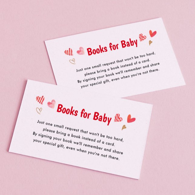 Carte D'accompagnement Sweetheart Valentines Baby showers Livres pour béb (Créateur téléchargé)