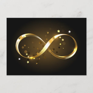 Carte D'accompagnement Symbole de l'infini doré