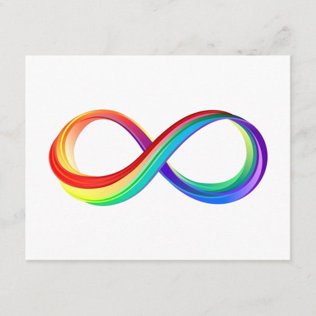 Carte D'accompagnement Symbole d'infinité arc-en-ciel stratifié (Devant)
