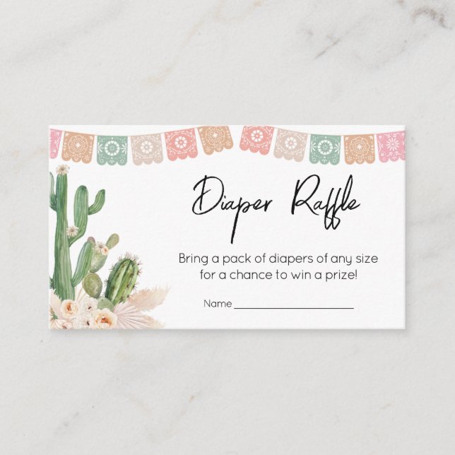 Carte D'accompagnement Taco Bout A Baby Boho Baby shower Déchets Raffle (Devant)