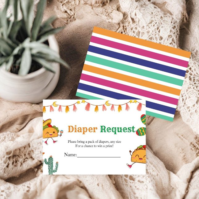 Carte D'accompagnement taco bout baby shower jeu diaper demande de tombol (Créateur téléchargé)