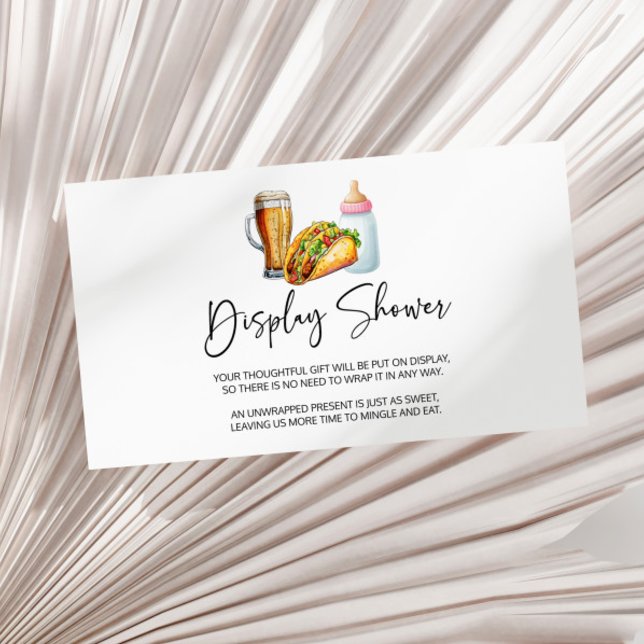 Carte D'accompagnement Tacos Brasse Diapeurs Trop Baby shower Affichage D (Créateur téléchargé)