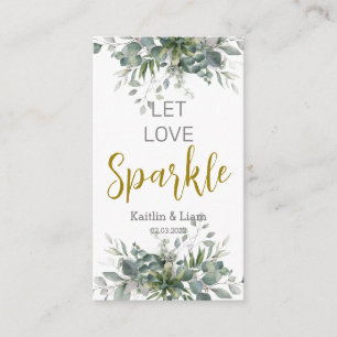 Carte D'accompagnement Tag Mariage Sparkler