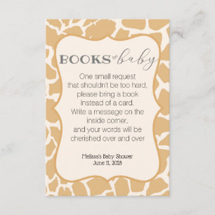 Carte D'accompagnement Tan Baby Boy Giraffe Books for Baby