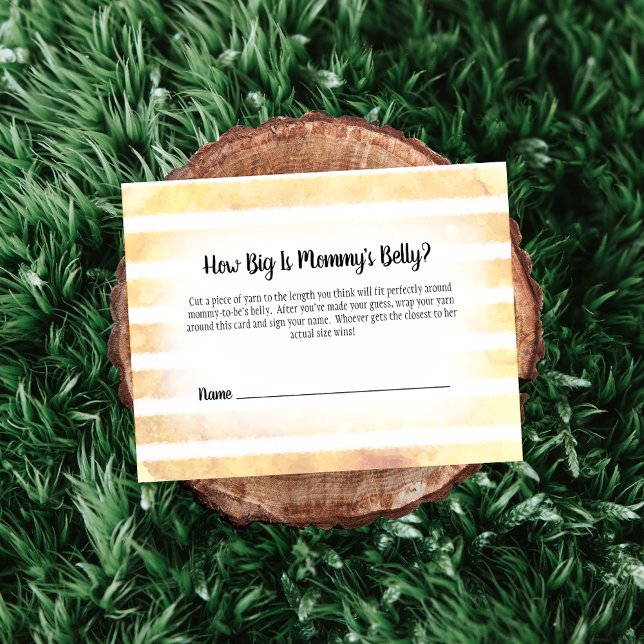 Carte D'accompagnement Tan Bunny Jaune Maman du ventre Taille Douche Jeu (Créateur téléchargé)