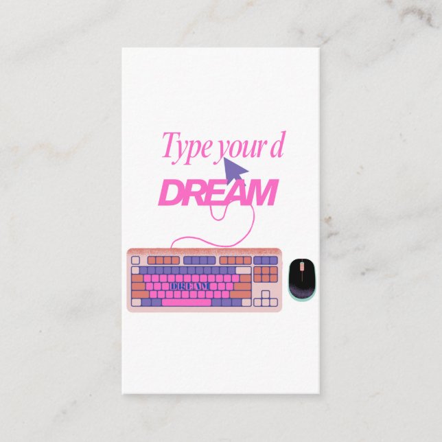 Carte D'accompagnement Taper mon avenir (Devant)