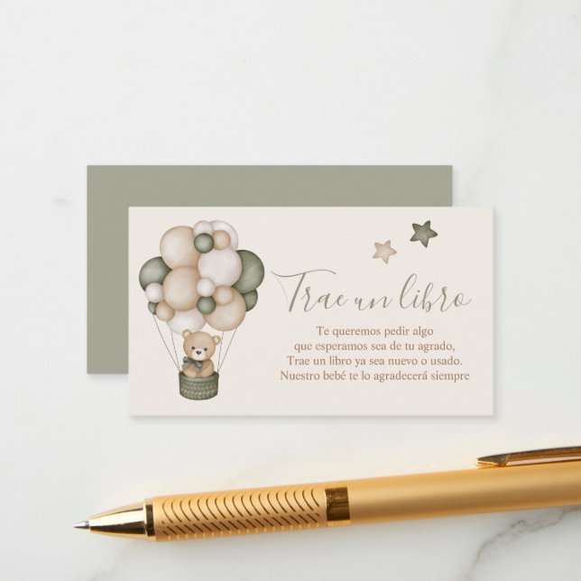 Carte D'accompagnement Tarjeta De Recepción Libros para el bebé (Devant/Arrière en situation)