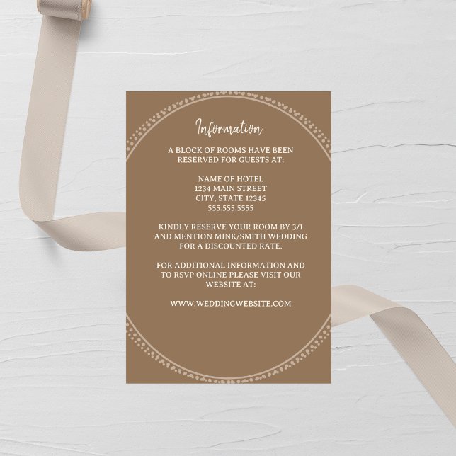 Carte D'accompagnement Taupe & Ivory Wedding Enclosure Card (Créateur téléchargé)