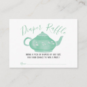 Carte D'accompagnement Tea Party Shabby Chic Baby shower   Raffle de couc