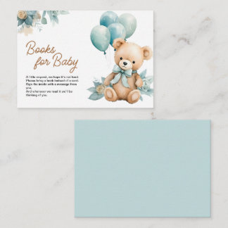 Carte D'accompagnement Teddy Bear Baby Shoower Livres pour Baby Boy