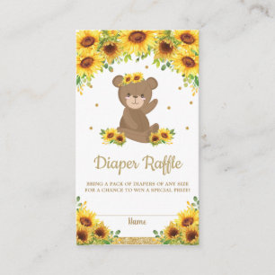 Carte D'accompagnement Teddy Bear Baby shower de tournesol Déchets Raffin