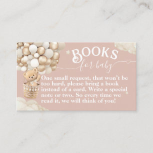 Carte D'accompagnement Teddy Bear Balloon Bearly Wait Baby showers books