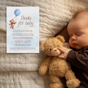 Carte D'accompagnement Teddy Bear Blue Boy Books for Baby