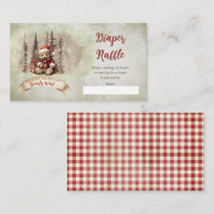 Carte D'accompagnement Teddy Bear Holiday Boy Baby shower Déchets Raffle