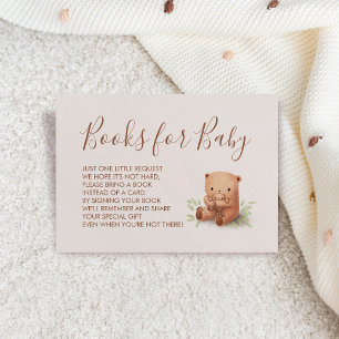 Carte D'accompagnement Teddy Bear Maman avec des livres Baby showers