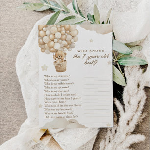 Carte D'accompagnement Teddy Bear Premier Anniversaire Qui Connaît Le Mei