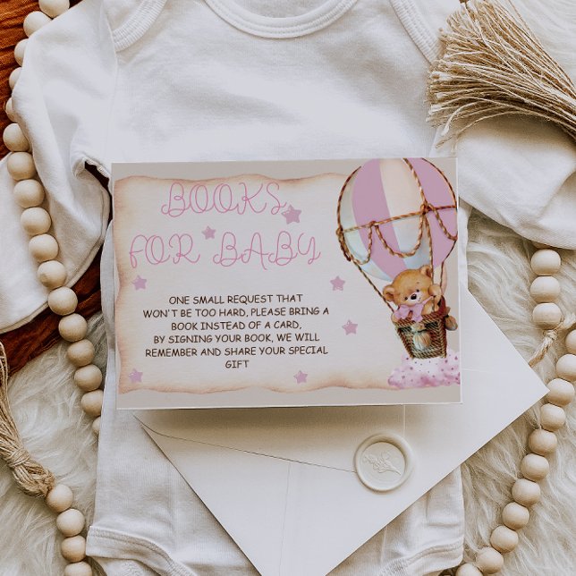 Carte D'accompagnement Teddy Bear Rose Stars & Balloon Livres Pour Bébé (Créateur téléchargé)