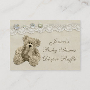 Carte D'accompagnement Teddy Bear Vintage Lace Déchets Raffin