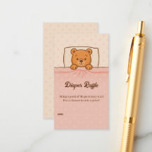 Teddy Sleepy Ours Clair Pink Diaper Ticket