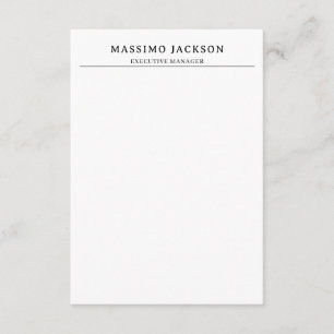 Carte D'accompagnement Tendance Moderne Simple Noir & Blanc Professionnel